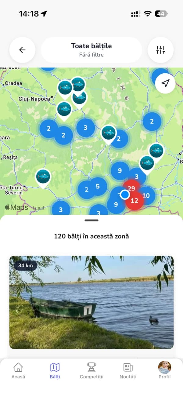 Bluvi — map of fishing spots