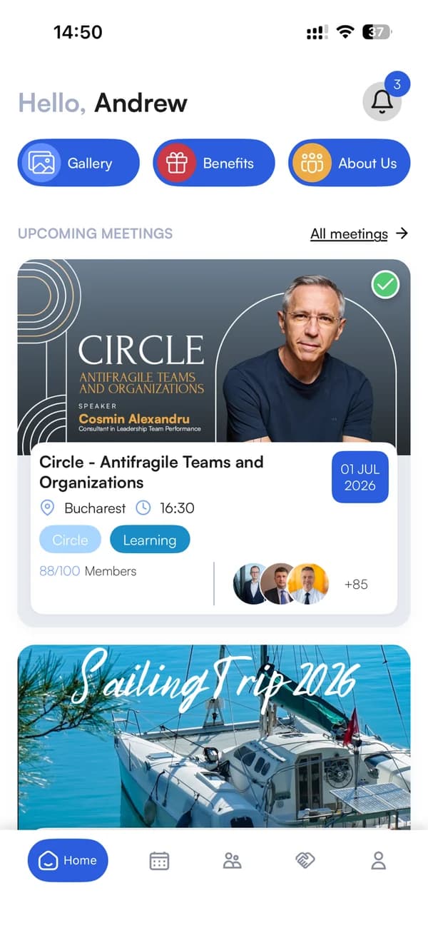 Super Brain — member home & meetings