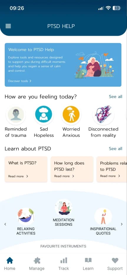 PTSD Help — distress meter