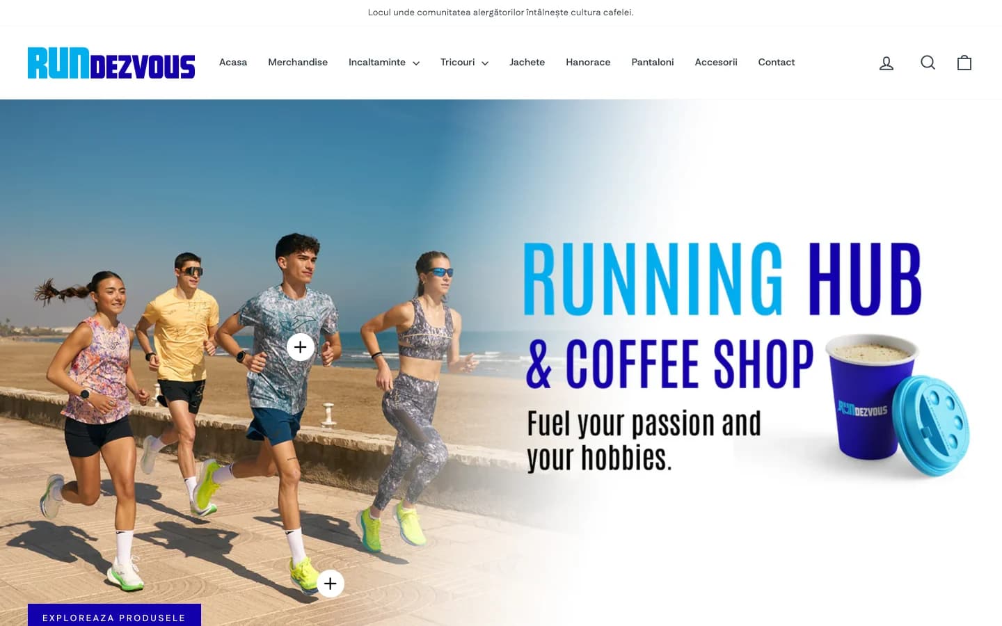 Rundezvous — running hub & coffee shop store