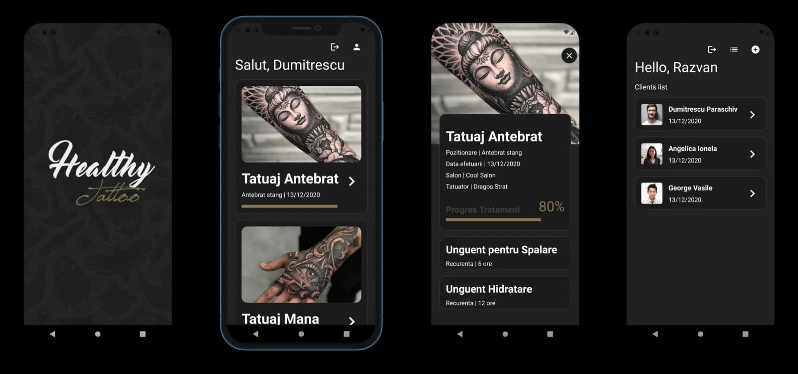 Tattoo App — artist & booking screens