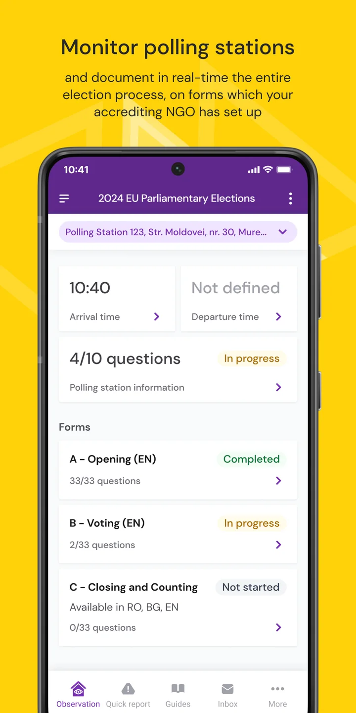 VoteMonitor — monitor polling stations